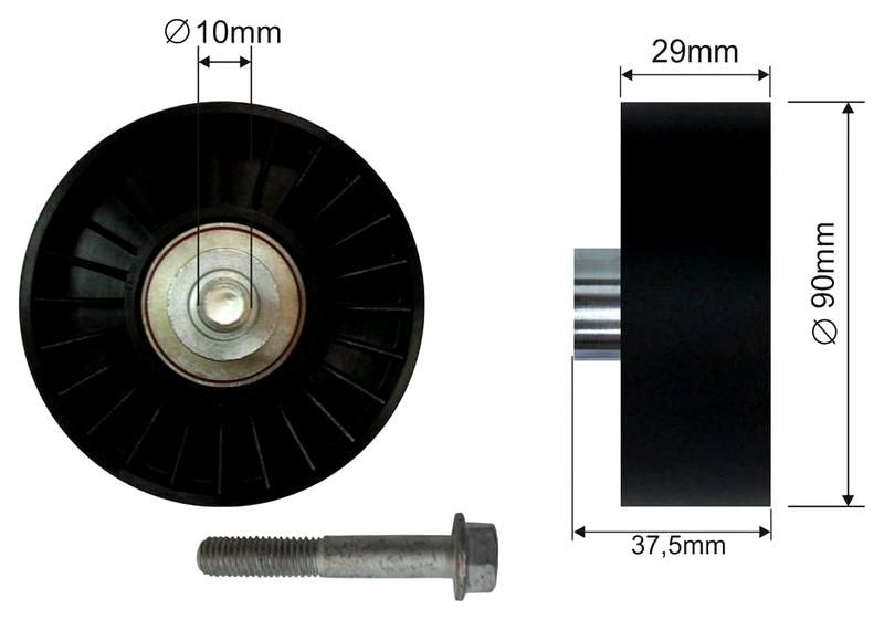 SZMETAL Vezetőgörgő, hosszbordás szíj 7268311