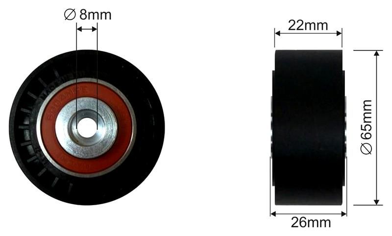 SZMETAL Vezetőgörgő, hosszbordás szíj 5425310