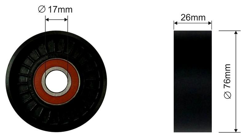 SZMETAL Feszítőgörgő, hosszbordás szíj 5428310