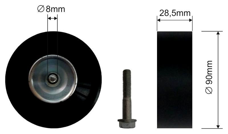 SZMETAL Vezetőgörgő, hosszbordás szíj 5434310