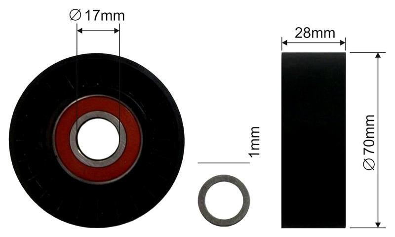 SZMETAL Feszítőgörgő, hosszbordás szíj 5444310