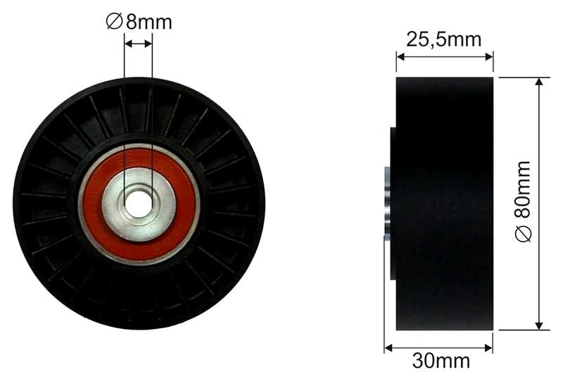 SZMETAL Vezetőgörgő, hosszbordás szíj 5445310