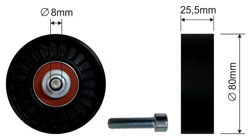 SZMETAL Feszítőgörgő, hosszbordás szíj 5449310