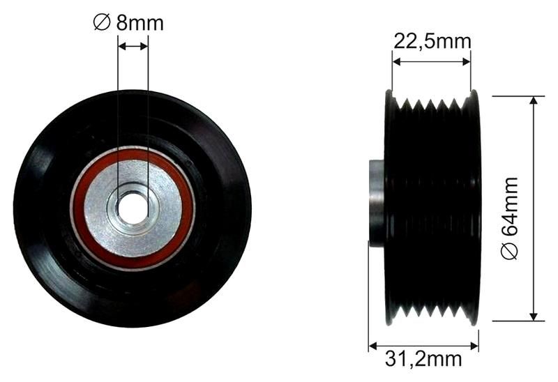 SZMETAL Feszítőgörgő, hosszbordás szíj 5451310