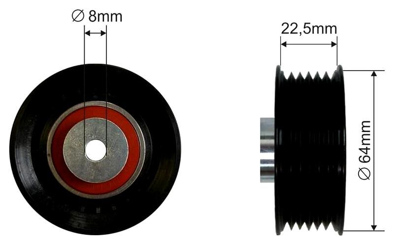 SZMETAL Feszítőgörgő, hosszbordás szíj 5452310