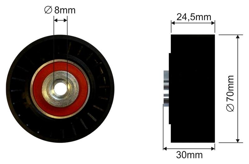 SZMETAL Feszítőgörgő, hosszbordás szíj 7111311