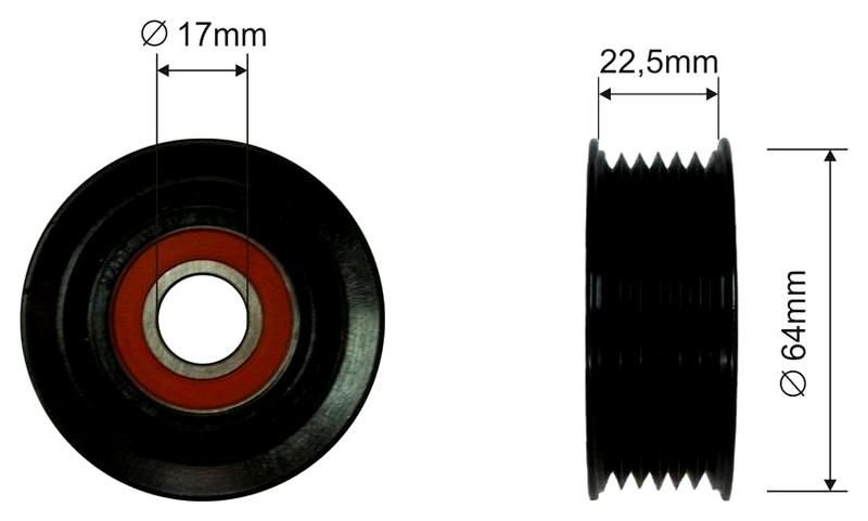 SZMETAL Feszítőgörgő, hosszbordás szíj 5458310