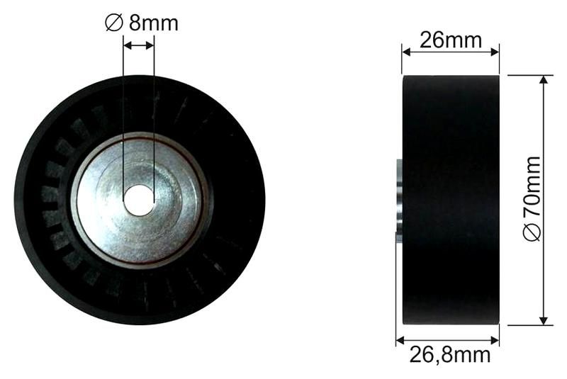 SZMETAL Vezetőgörgő, hosszbordás szíj 5476310