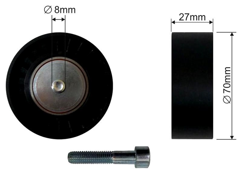 SZMETAL Vezetőgörgő, hosszbordás szíj 5488310