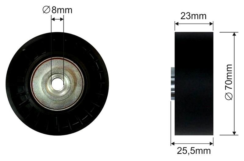 SZMETAL Vezetőgörgő, hosszbordás szíj 5494310