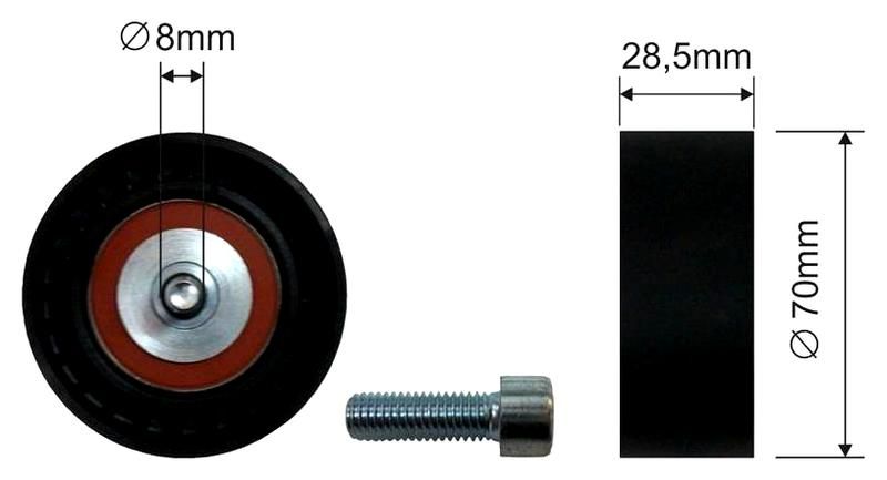 SZMETAL Feszítőgörgő, hosszbordás szíj 5506310