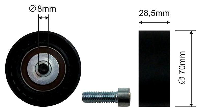 SZMETAL Feszítőgörgő, hosszbordás szíj 5515310