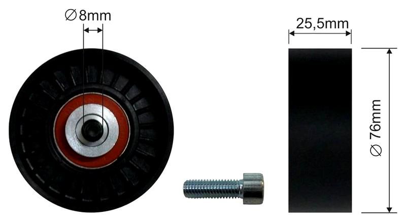 SZMETAL Feszítőgörgő, hosszbordás szíj 5516310