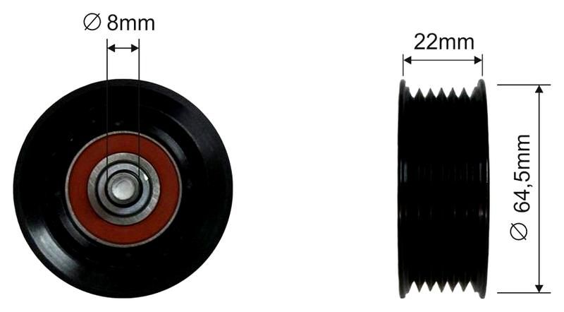 SZMETAL Vezetőgörgő, hosszbordás szíj 5525310