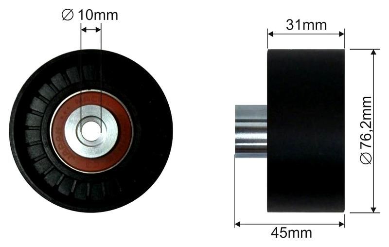 SZMETAL Vezetőgörgő, hosszbordás szíj 5570310