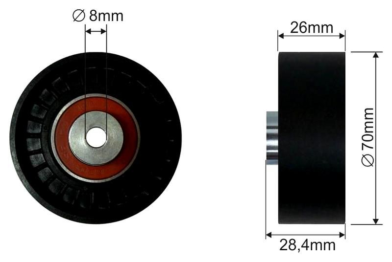 SZMETAL Vezetőgörgő, hosszbordás szíj 5573310