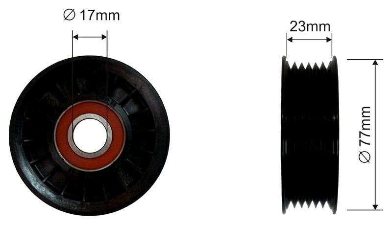 SZMETAL Vezetőgörgő, hosszbordás szíj 5604310