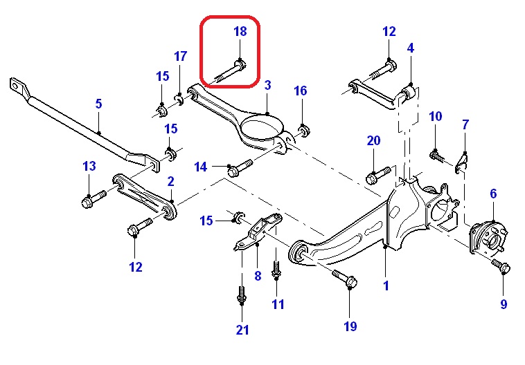 FORD OE Lengőkarcsavar 6736548_FORD