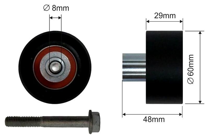 SZMETAL Vezetőgörgő, vezérműszíj 7237310