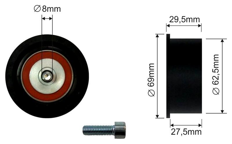 SZMETAL Vezetőgörgő, vezérműszíj 7320310