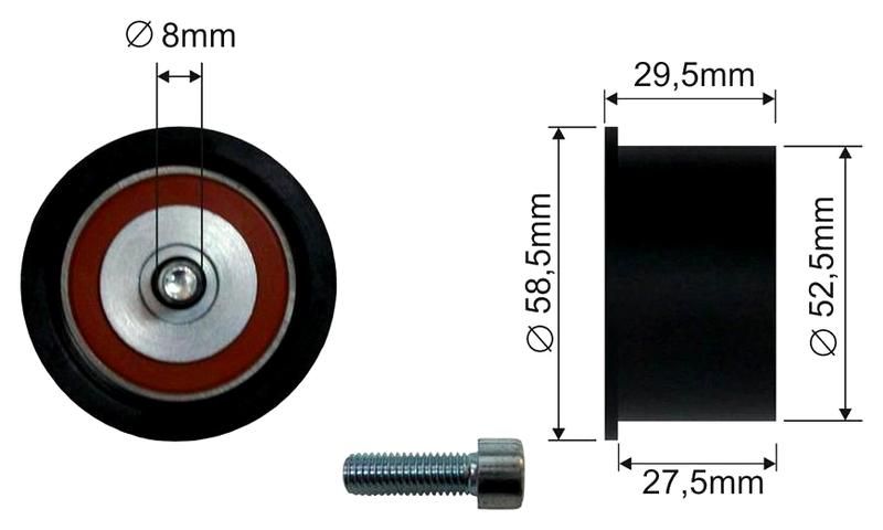 SZMETAL Vezetőgörgő, vezérműszíj 7323310