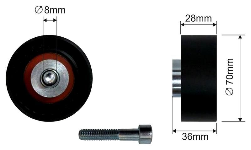 SZMETAL Vezetőgörgő, vezérműszíj 7415310