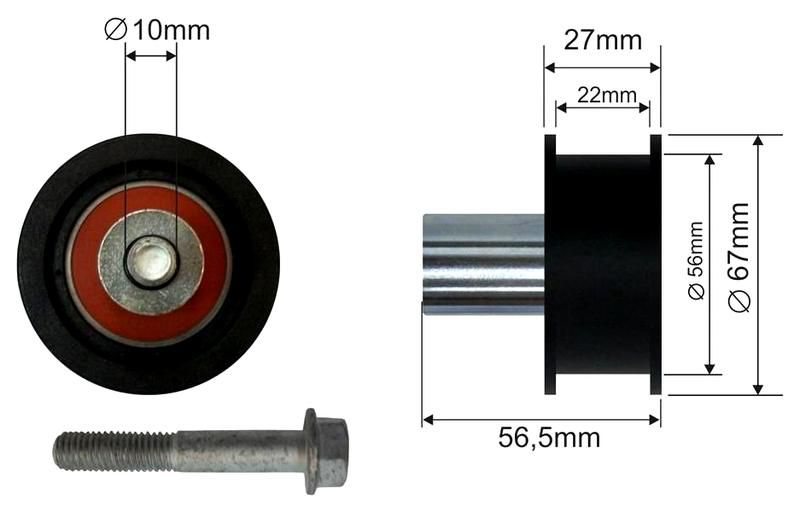 SZMETAL Vezetőgörgő, vezérműszíj 7464310