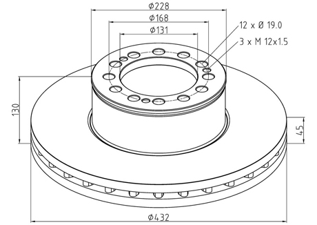 AP Első féktárcsa M6041V_AP