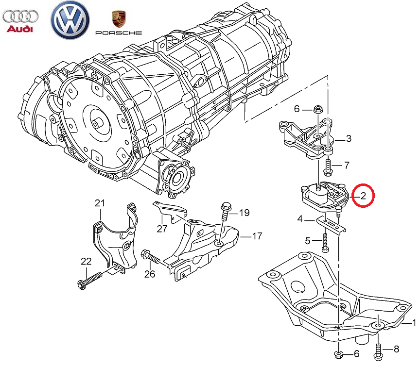 VW OE Váltótartó bak 8K0399151CL_VOLK