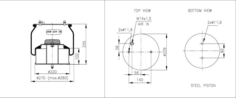 NEOTEC Légrugó ABM22428B06_NEOT