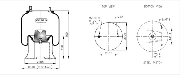 NEOTEC Légrugó ABM24232A04_NEOT