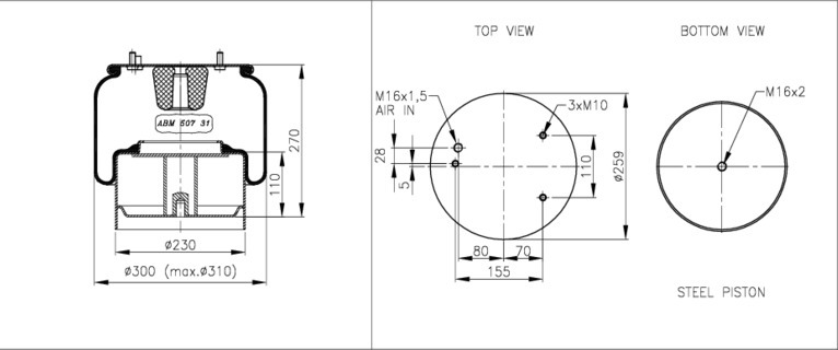 NEOTEC Légrugó ABM50731B05_NEOT