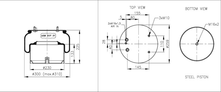 NEOTEC Légrugó ABM50731C06_NEOT