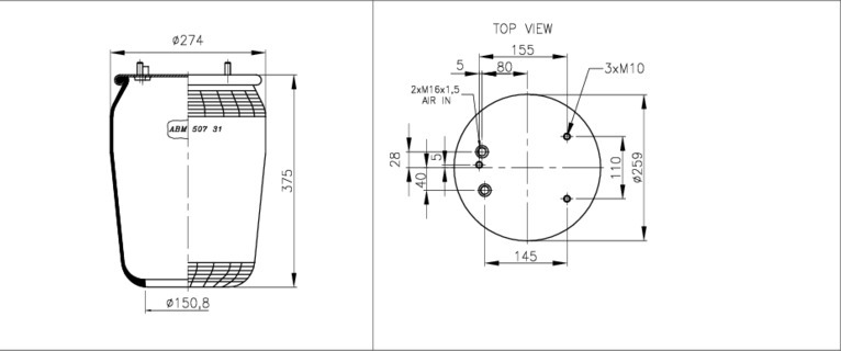 NEOTEC Légrugó ABM50731C_NEOT