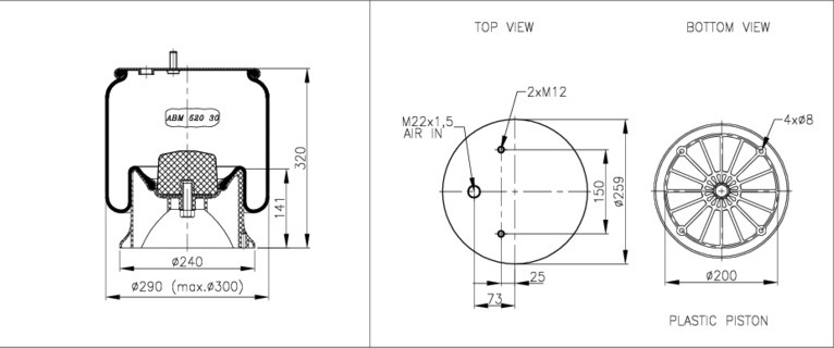 NEOTEC Légrugó, komplett ABM52030A00_NEOT