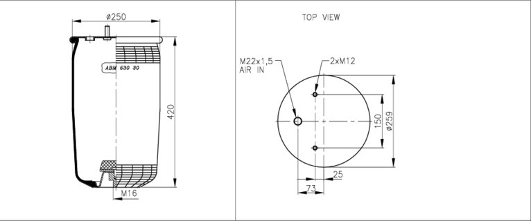 NEOTEC Légrugó, félkomplett ABM53030A_NEOT