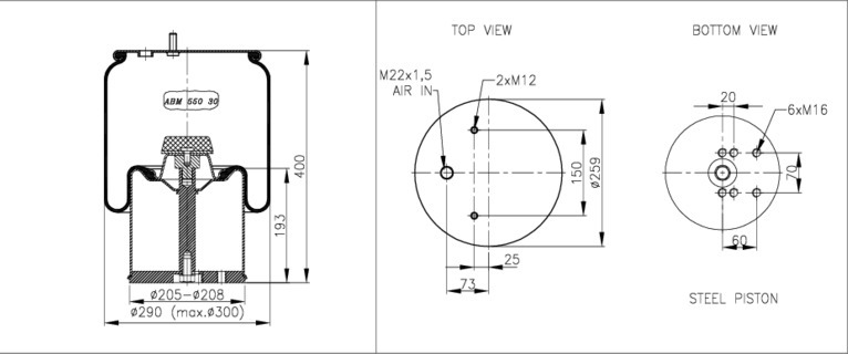 NEOTEC Légrugó ABM55030A06_NEOT