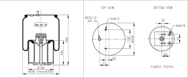 NEOTEC Légrugó ABM55030A25_NEOT