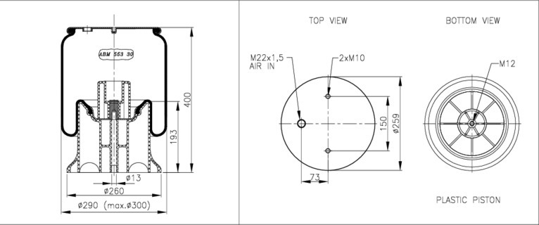 NEOTEC Légrugó ABM55330C20_NEOT