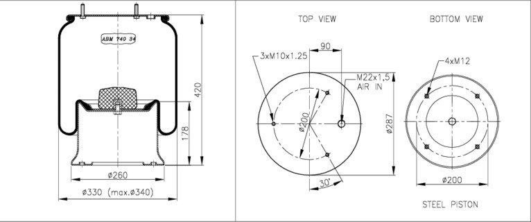 NEOTEC Légrugó ABM74034G45_NEOT