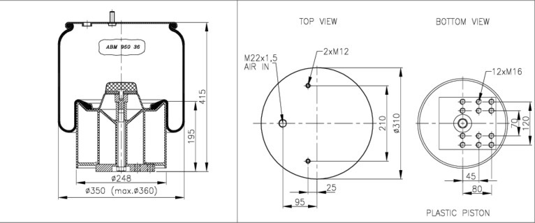 NEOTEC Légrugó ABM95036A75_NEOT