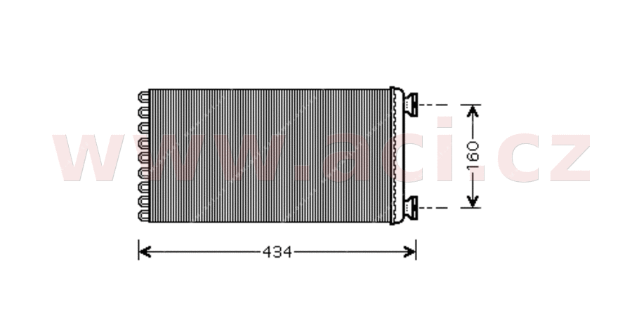 VAN WEZEL Fűtőradiátor 64006022_VW