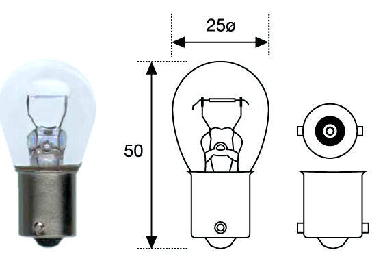 MAGNETI MARELLI Izzó, irányjelző P21W24_MM