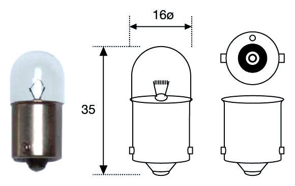 MAGNETI MARELLI Izzó, irányjelző R10W24HD_MM