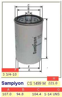 SAMPIYON Üzemanyagszűrő CS1499M