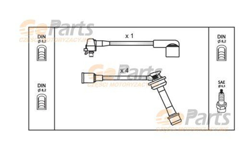 JPN Gyújtókábel készlet 11E2035-JPN_JPN