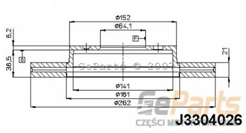 HERTH+BUSS ELPARTS Első féktárcsa J3304026_HTB