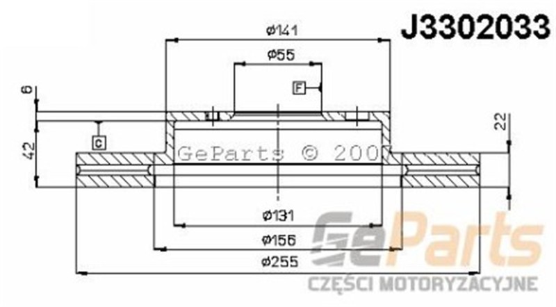 HERTH+BUSS ELPARTS Első féktárcsa J3302033_HTB