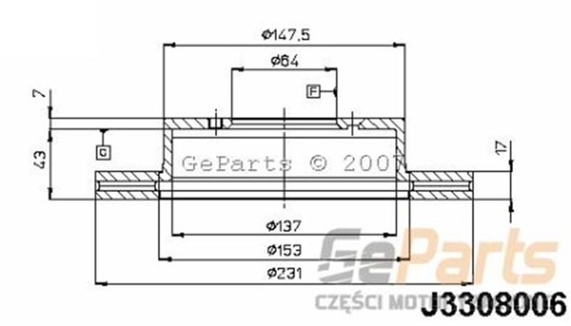 HERTH+BUSS ELPARTS Első féktárcsa J3308006_HTB