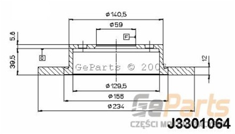 HERTH+BUSS ELPARTS Első féktárcsa J3301064_HTB